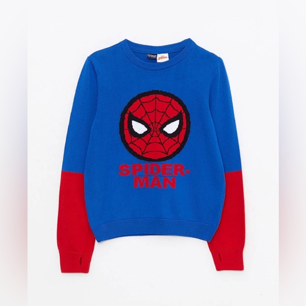 Spider-Man Kids Blue and Red Sweater